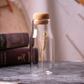 600 ml sealed high borosilicate glass milk jar with cork lid container jars glass storage